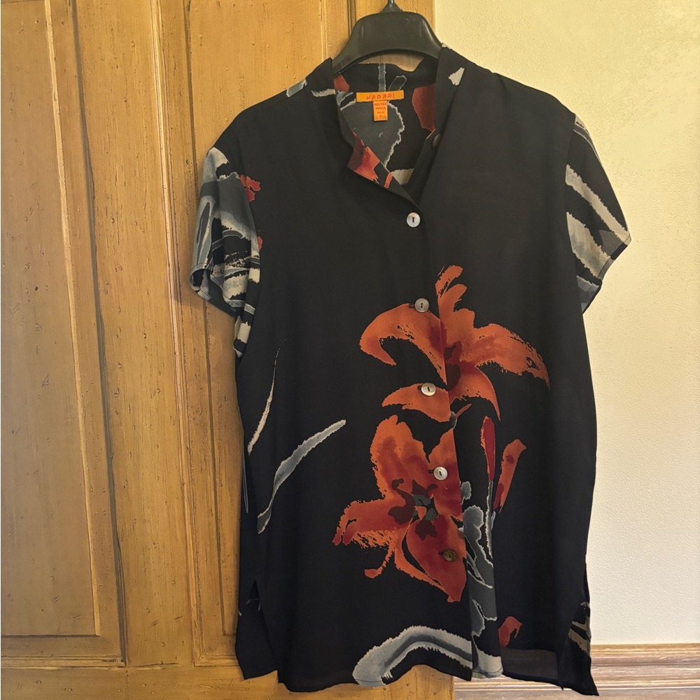 Floral Button-Up Blouse